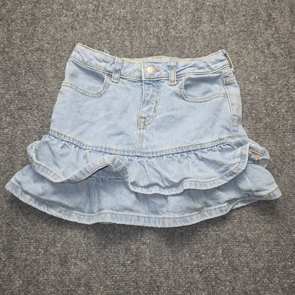 Girls Denim Ruffle Skirt Size 8